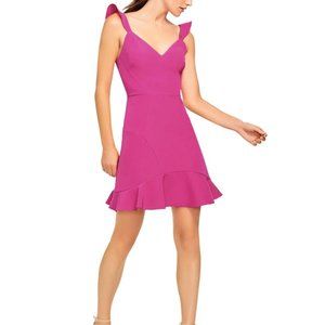 Aidan by Aidan Mattox Crepe Ruffled Cocktail Dress